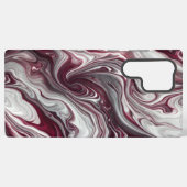 銀と紫の渦巻き SAMSUNG GALAXYケース (裏面横)