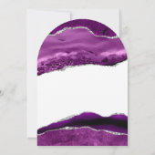 銀と紫の瑪瑙と十字架 | バプテスマ 招待状 (裏面)