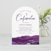 銀と紫の瑪瑙と十字架 | 確認 招待状 (スタンド正面)