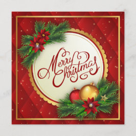 銀と赤の聖降誕祭|招待状 招待状