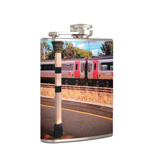 銀と赤 フラスク (右)