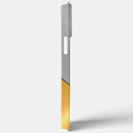 銀と金ゴールドのステンレス光沢のある金属の外観 Case-Mate iPhoneケース (裏面 / 右)