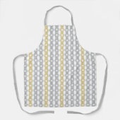 銀と金ゴールドのパターン エプロン (正面)