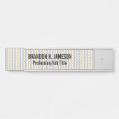 銀と金ゴールドのパターン サインプレート (正面)