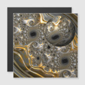 銀と金ゴールドのマグネットカードの球形バレエ (正面/裏面)