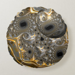 銀と金ゴールドの丸い枕の球形バレエ ラウンドクッション