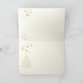 銀と金ゴールドの冬の風景グリーティングカード カード (内部)