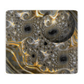 銀と金ゴールドの球形バレエ カッティングボード (正面)