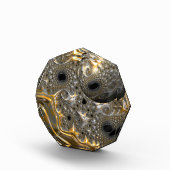 銀と金ゴールドの球形バレエ フォトブロック (右)