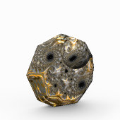 銀と金ゴールドの球形バレエ フォトブロック (左)