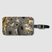 銀と金ゴールドの荷札の球形バレエ ラゲッジタグ (正面横)