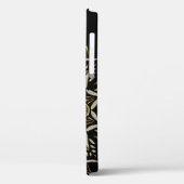 銀と金ゴールドフェイクグリッターマンダラデザイン Case-Mate iPhoneケース (裏面 / 左)