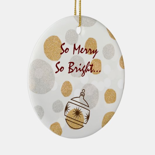 銀と金ゴールドメリー セラミックオーナメント (右)