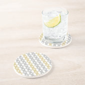 銀と金ゴールド模様サンドストーンコースター コースター (側面)