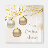 銀と金ゴールド華美の玉 マグネット (正面)