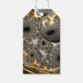 銀と金ゴールド・ギフトラベルの球形バレエ ギフトタグ (正面)