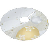 銀と金ゴールド ブラッシュドポリエステルツリースカート (アングル)