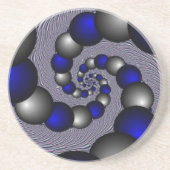 銀と青の真珠が無限に コースター (正面)