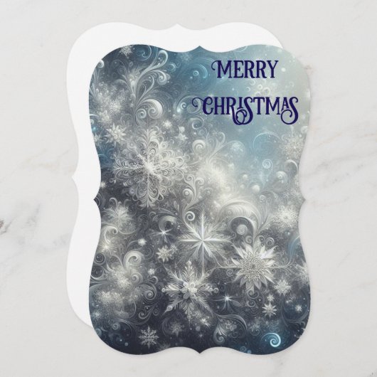 銀と青の雪片の冬 (正面/裏面)