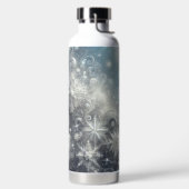 銀と青の雪片の冬 ウォーターボトル (左面)