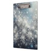 銀と青の雪片の冬 クリップボード (左)