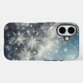 銀と青の雪片の冬 Case-Mate iPhoneケース (裏面 (横))