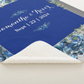 銀と青 シェルパブランケット (3/4)