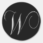 銀と黒のモノグラフォーマルムWシ結婚ール ラウンドシール (正面)