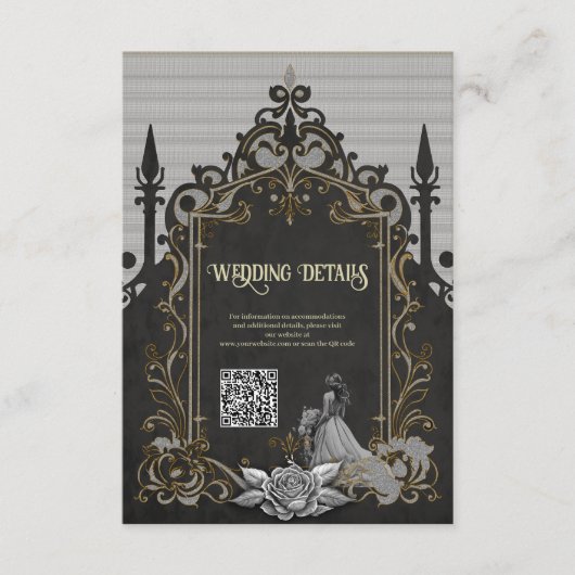 銀と黒の優雅さ。 エンクロージャーカード (正面)