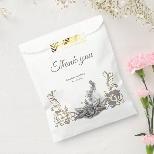 銀と黒の優雅さ。 フェイバーバッグ (封をした状態)