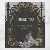 銀と黒の優雅さ。 ワインラベル (シングルラベル)