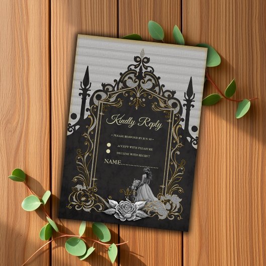 銀と黒の優雅さ。 出欠カード