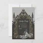 銀と黒の優雅さ。 出欠カード (正面)