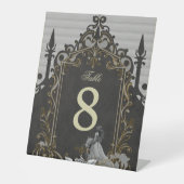 銀と黒の優雅さ。 台座サイン (正面)