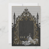 銀と黒の優雅さ。 招待状 (裏面)