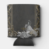 銀と黒の優雅さ。 缶クーラー (裏面)