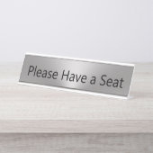 銀と黒の座席をお願い デスクネームプレート (正面)