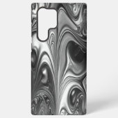 銀と黒の溶融 SAMSUNG GALAXYケース (裏面)