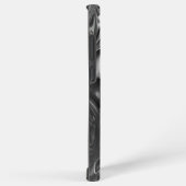 銀と黒の溶融 SAMSUNG GALAXYケース (右側面)