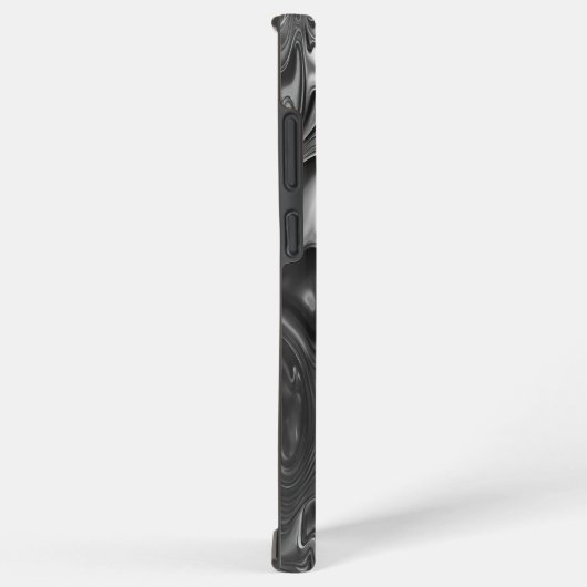 銀と黒の溶融 SAMSUNG GALAXYケース (右側面)
