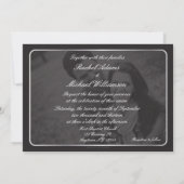 銀と黒の結婚式招待状 招待状 (裏面)