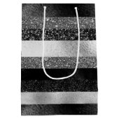 銀と黒の輝き ミディアムペーパーバッグ (裏面)