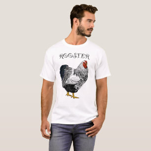 銀によってひもで締められるWyandotteのオンドリのワイシャツ Tシャツ
