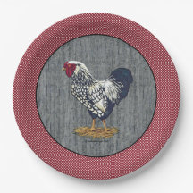 銀によってひもで締められるWyandotteのオンドリの納屋は点に乗ります