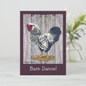 銀によってWyandotteのひもで締められるオンドリ 招待状 (スタンド正面)