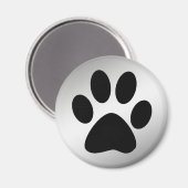 銀に黒いポープリント マグネット (正面/裏面)