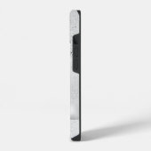 銀のきらめき スクリプト 名前 おしゃれ iPhoneケース (左側面)