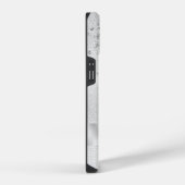 銀のきらめき スクリプト 名前 おしゃれ iPhoneケース (右側面)