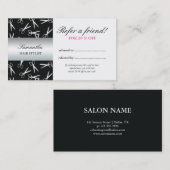 銀のはさみは|友人を参照します 紹介カード (正面/裏面)