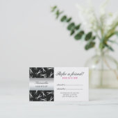 銀のはさみは|友人を参照します 紹介カード (スタンド正面)